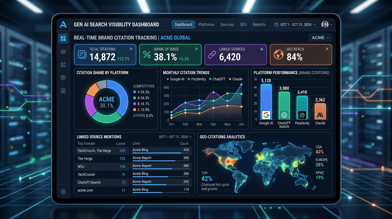 AI Search Visibility and Generative Engine Optimization GEO Tracking