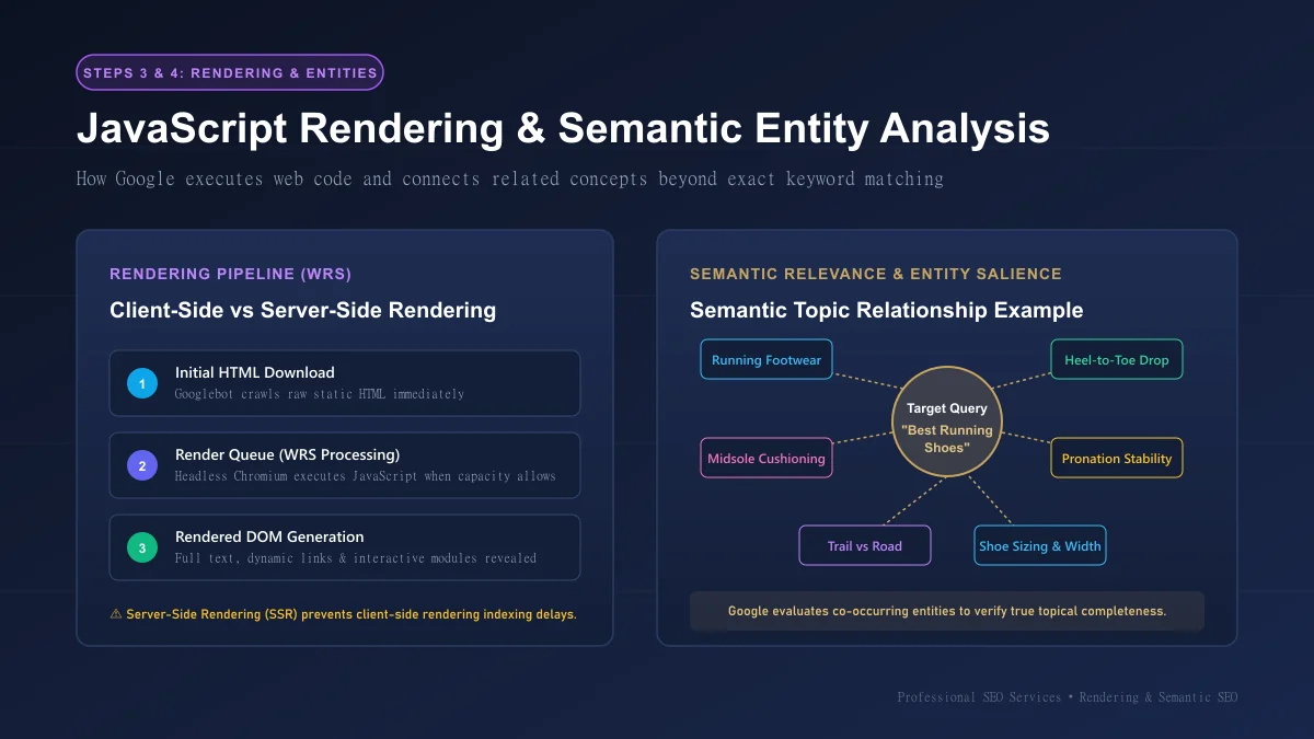 Google rendering and semantic topic understanding with entity relationship graph