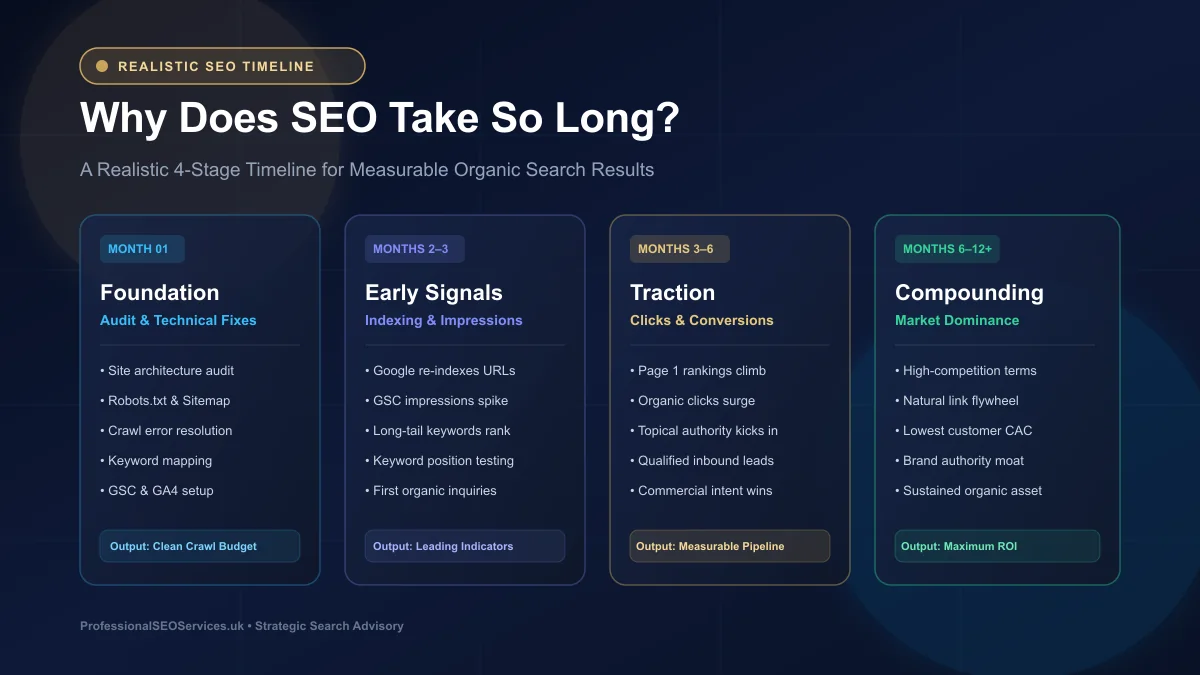 How Long Does SEO Take to Work - Realistic Organic Results Timeline