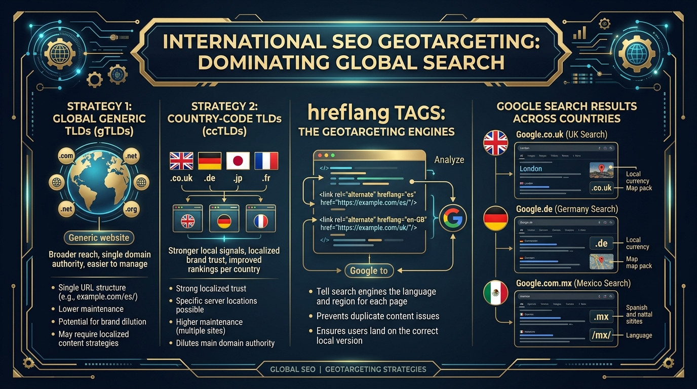 International SEO Geotargeting TLD Comparison and Hreflang Structure