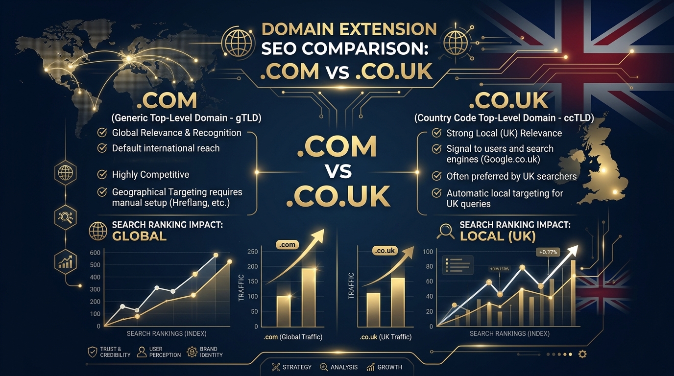 Is .com or co uk Better for SEO Domain Extension Comparison Guide