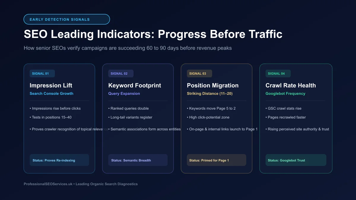 SEO Leading Indicators - Measuring Search Engine Progress Before Traffic Spikes