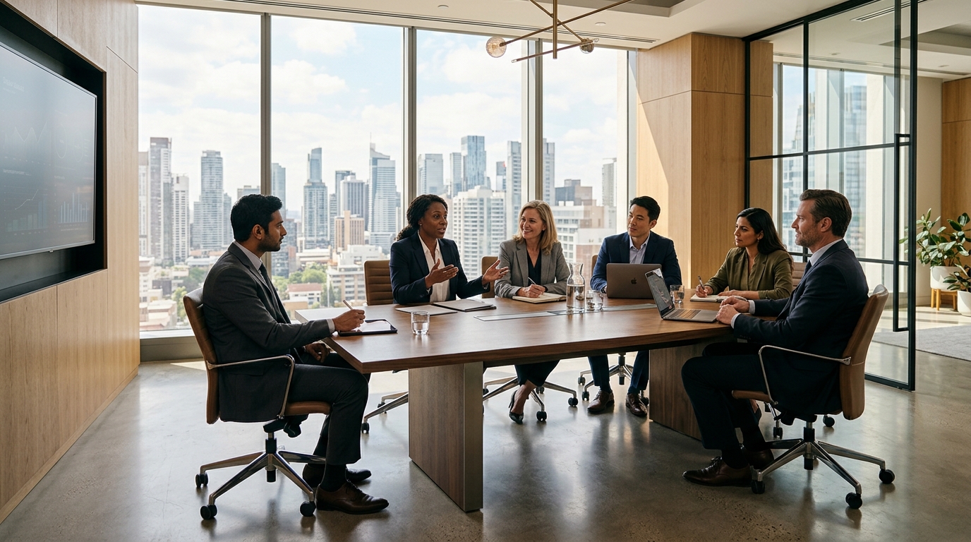 Professional SEO Services leadership collaborating on search and digital marketing strategies
